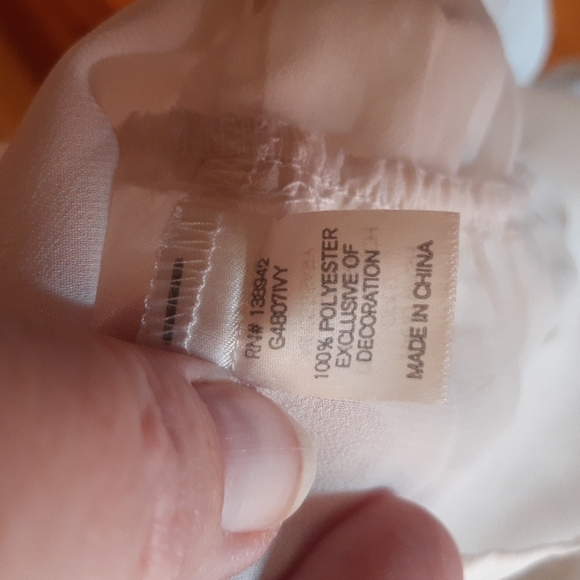 Charming Charlie semi sheer top 607A - Picture 4 of 9